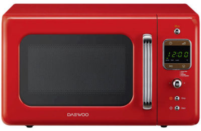 Daewoo KOR7LBKR 20L 800w Retro Standard Microwave - Red